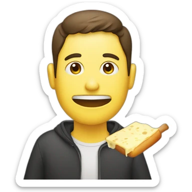 a person who eats raclette sticker