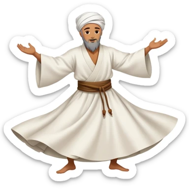 A sufi whirling dervish sticker