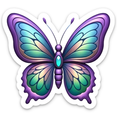 techno butterfly sticker
