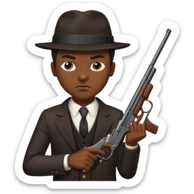 African American gangster taliban terrorist with a gun sticker