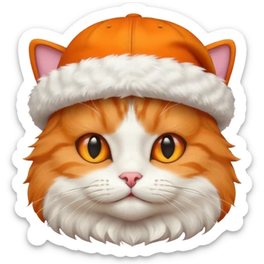 a cat wearing a hat sticker