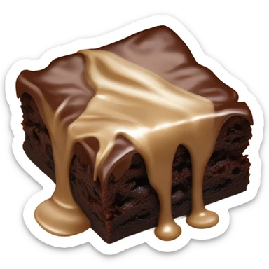 A gooey fudge brownie sticker