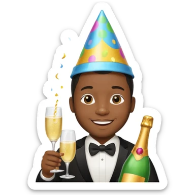 do an emoji of a black guy with baby oil and dyddys parti sticker
