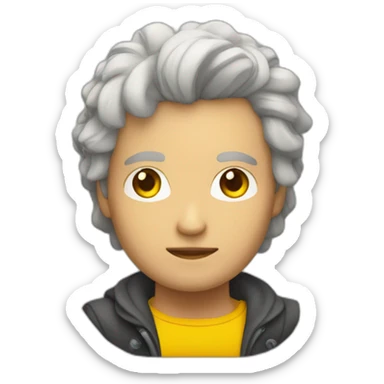 Persona muy fuerte de raza blanca con pelo corto y amarillo sticker