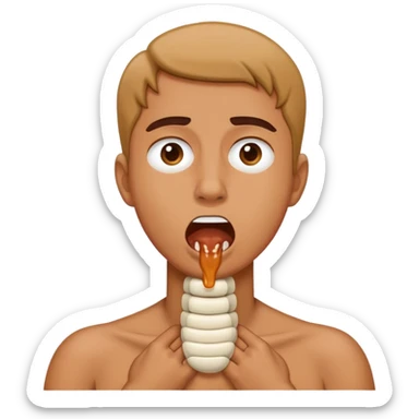 Someone with they arm chocking themselves  sticker