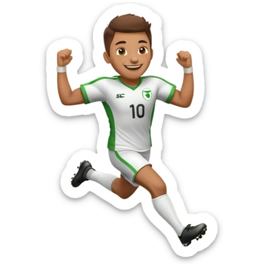 football player celebrating goal sticker
