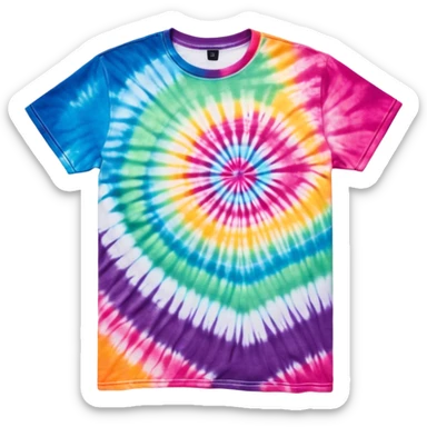 tie-dye graphic tee shirt sticker