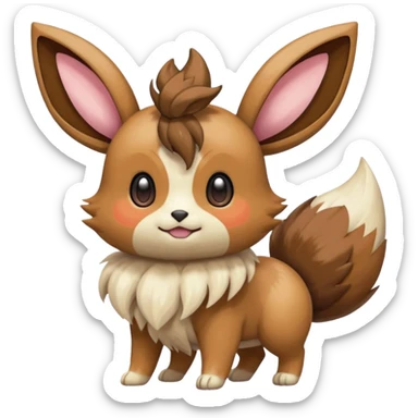 Meloetta-Buneary-Eevee-Pokémon-Fakémon-creature sticker