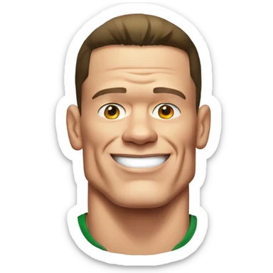 john cena cartoon wearing tee sticker