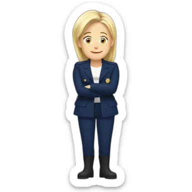 Marine lepen goodbye sticker