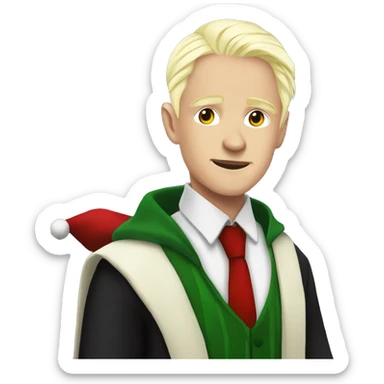 Draco Malfoy in christmas costum sticker