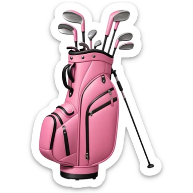 Pink golf bag sticker