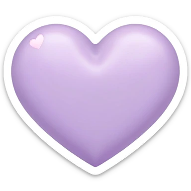 Corazón lila pastel sticker