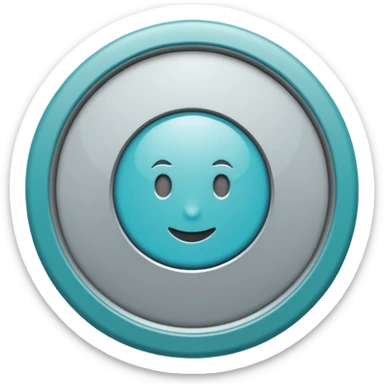 marca de verificación  un "check"  dentro de un círculo de color cian o turquesa, con un borde gris claro. sticker