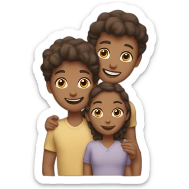 family of three sticker