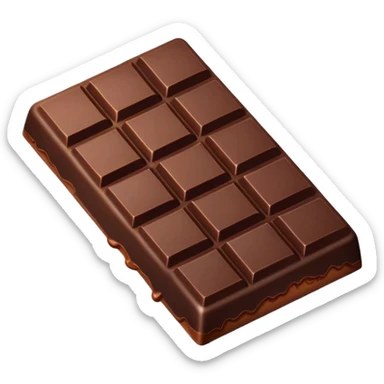 a bitten chocolate bar sticker