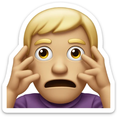 Grimace face with hands sticker