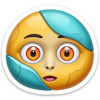 charactarised colorful minerals with eyes and mouth single sticker