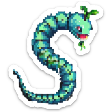 colorful worm sticker