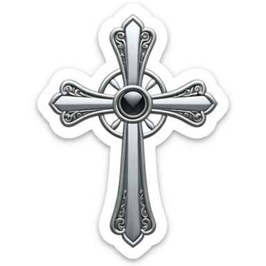 metal elegant cross sticker
