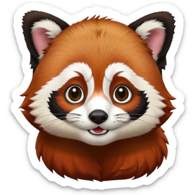 red panda with judge hair sticker