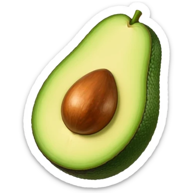 whole avocado fruit sticker