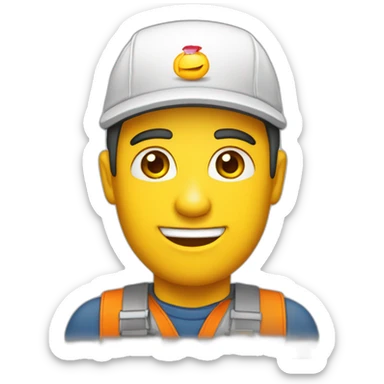 employé avec casquette de macdo sticker