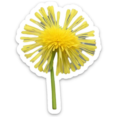a 3d yellow dandelion like the memoji sticker