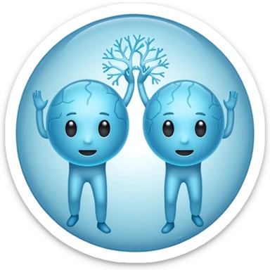 Last two brain cells dancing sticker