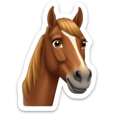 Full chestnut horse sticker