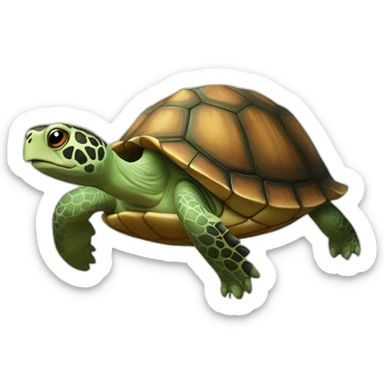 Une tortue magique sticker