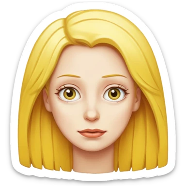 Simpson women with yellow hair sticker