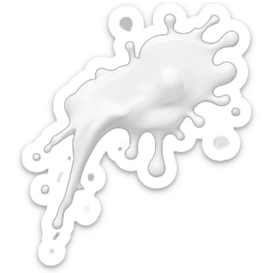 white paint splash sticker