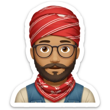 bandana hipster sticker