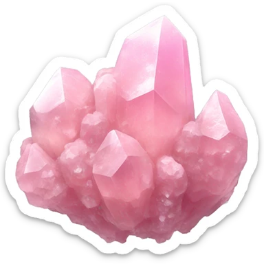 Light pink quartz crystal cluster  sticker
