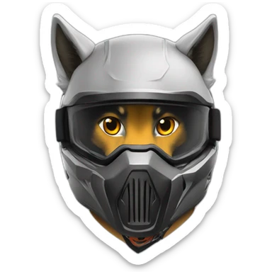 Loup casque moto foulard sticker