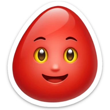 Emoji de una piedra rubí rojo sticker