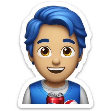 drinking pepsi sticker