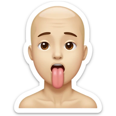 Person holding neck crossed tongue out sticker