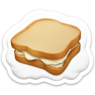 single layer peanut butter and fluff sandwich  sticker
