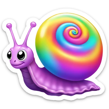 Lisa frank little snail  sticker