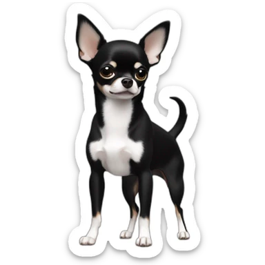 All Black Chihuahua black blackall black sticker