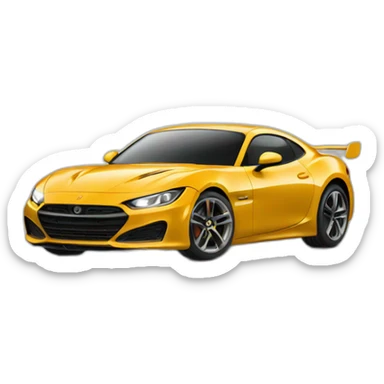 sports car going fast sticker