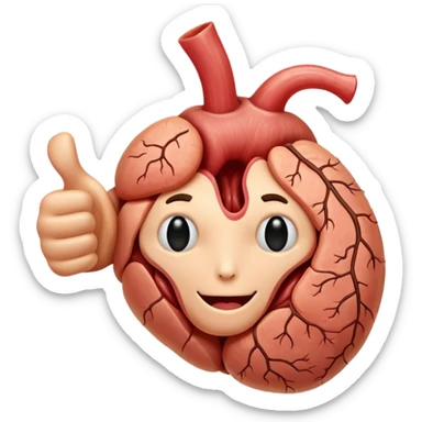 Thumbs up growing on a thumbs up like a tumor. sticker