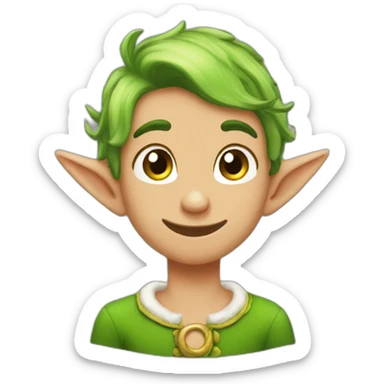 elf twink blushing sticker
