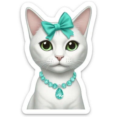 Tiffany fashionable cat sticker