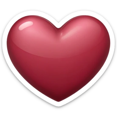 Marsala heart sticker