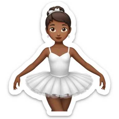 ballerina dark brown sticker