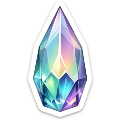 iridescent nebula crystal shard sticker