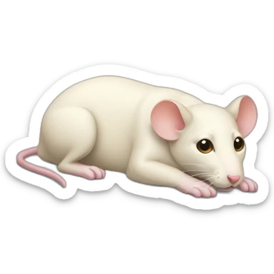 lay down lab mouse sticker
